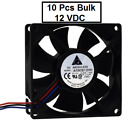 0.30amp Asb0812hh-10pk Fan Package Of 10 12vdc 80mm Sq X 20mm Fans