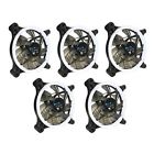 Bestprice2018 04869 Pack Ultra Silent Black Case Fan With White Led Lights