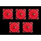 Bestprice2018 04920 Pack Ultra Silent Red Led Case Fan Black Frame Improve