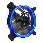 1828 Led Fan With Leds Rubber Pads Silent Dual Rings Blue