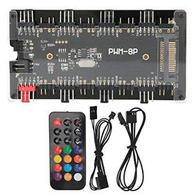 2-in-1 Pwm Fan Hub Argb Wireless Remote Controller Pc Case Internal