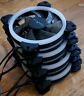 412l-rgb Apevia Silent Dual Ring Addressable Rgb Color Changing Led Fan