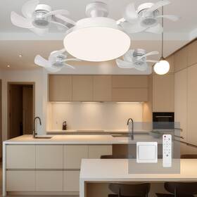 Ackd001 Ababila Socket Fan Light With Remote Control E27 Screw-in 3 Color Temperatures W