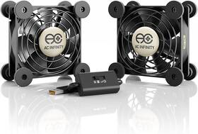 Ac Infinity 726084655584 Multifan S5 Quiet Dual 80mm Usb Fan Ul-certified For Receiver Dvr