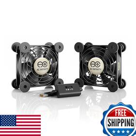 Ac Infinity B00ij2j2k0 Multifan S5 Quiet Dual 80mm Usb Fan Ul-certified For Receiver Dvr