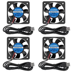 5010 Aceirmc 687117707345 4pcs 50mm Usb Brushless Cooling Fan X10mm Dc 5v Quiet M
