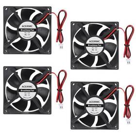 Xh2.54 Aceirmc 687117730763 4pcs 8025 Cooling Fan 80x80x25mm Dc 12v Cooler Brushless 80mm