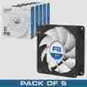 Acfan00061a Arctic F8 Value Pack 5pc 80 Mm Standard Low Noise Case Fan New 872767007741