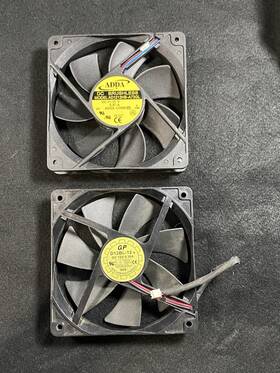 Ad1212hb-a73gl Adda Ad1212hba73gl 2- 120 Mm Case Fans. 1-yate Loon D12bl-12 And 1 Working