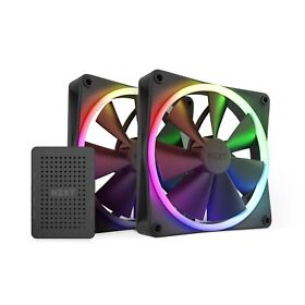Rf-r14df-b1 Aer F140 Rgb Black Twin Pack 2x Fan And Lighting Controller