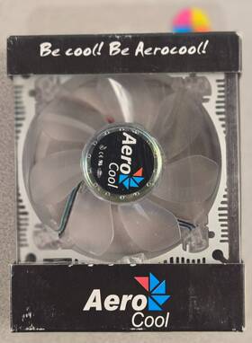 Aerocool 841269040983 Aerofan-alu-quad 80mm Aluminum Fan - Multi-color 4-led 2-ball Bearing