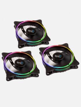 Acf3-el10217.12 Aerocool Eclipse 12 Led Addressable Rgb Fan And Controller Triple Pack 120mm