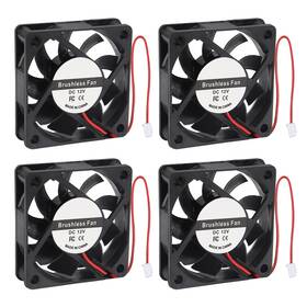 Aitiao 687117713568 4pcs 6010 Dc 12v Brushless Cooling Fan 60x60x10mm Quiet 60mm 2pin
