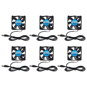 Aitiao 6pcs 50mm Usb Brushless Cooling Fan X10mm Dc 5v Quiet
