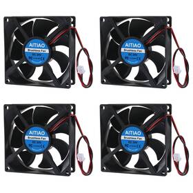 Xh-2.54 Aitiao 701715566514 4pcs 80mm Fan 24v Dc Brushless Cooling 3.15 Inch 2 Pin 8025