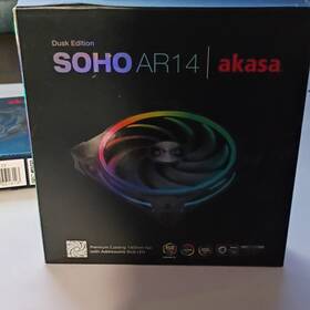 Soho-ar14 Akasa Soho Ar14 Dusk Edition 140mm Rgb Multicolor Black Case Fan