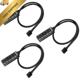 Almocn 687117786500 3pcs Pwm Fan Hub 1 To 5 Splitter Way Case For Atx