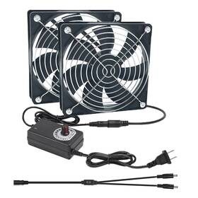Hl03422 Almocn 2 X 120mm Computer Fan With Ac Plug 110v 220v Powered 2x120mm Set