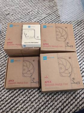 13856 Alphacool X10 Apex Stealth 120mm 3000 Rpm Case Fan - Gold