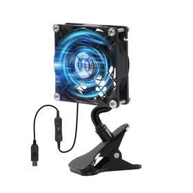 J9025uip Amchixin 3.62 Inch Usb Clip On Fan With On/off Switch 5v Cooling For 92mm Black