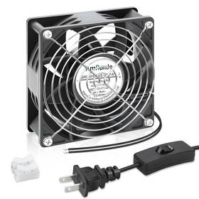 Amrunje 445034892819 Ec Muffin Axial Fan With Plug 120mm X 38 Mm High Airflow Ac Cooling 110v 115