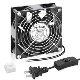 Amrunje 705353393495 Ec Muffin Axial Fan With Plug 120mm X 38 Mm High Airflow Ac Cooling 110v