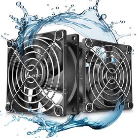 Anx-dc8025-12v3p-ip44001 Anext 80mm 12v Dc Fans Moisture-proof Fan 2 Packs 3500 Rpm High Speed 3 W