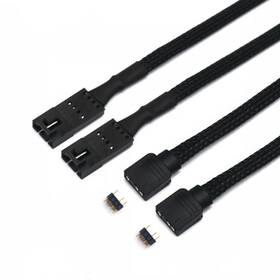 Angitu 766647436953 For 2pcs / Lot Corsair Fan Rgb Argb Adapter Cable With Black Pet Sleeved Hd L