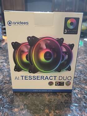 Anidees 712909320504 Ai-tesseract-duo Rgv Computer Cooling Fans 5 Pin Connectors 3 Pack