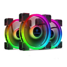 Anidees Ai Aureola Duo 140mm 3pcs Rgb Pwm Dual Light Loop Fan Compatible