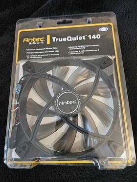 9.8dba Antec 0761345752602 Truequiet 140 140mm Case Fan 2-speed Ultra Quiet - New Sealed 4 Pin
