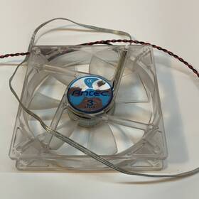 091201b Antec 120mm Clear 3-speed Computer Case Fan 5x5x1 With Dc Barrel Jack