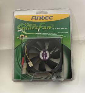 Antec 761345750028 New 92mm Smart Fan 92x92x25.4mm Black 12v 4-pin/3-pin Signal