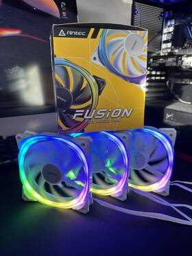 Antec 761345777353 Fusion Rgb Fans 5v-3pin A 120mm White 3 Pack