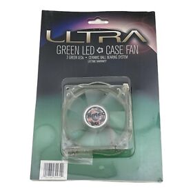 Antec 80mm 3 Pin Green Led Cooling Case Fan New
