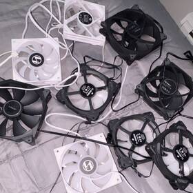 Cf12 Antec Corsair Lian Li 120mm Hydraulic 4-pin Black/white Case Fans Lot