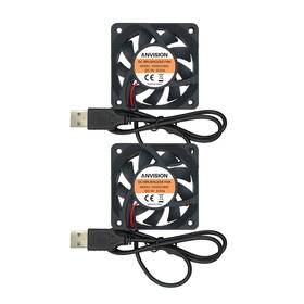 Av-ydh6015b05-usb-2 Anvision 2-pack 60mm X 15mm Dc 5v Usb Brushless Cooling Fan Dual Ball Bearing