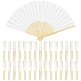 Aod2671 Aodaer 30 Pieces Paper Folding Fans Bamboo Handheld Folded Fo