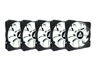 512s-wb Apevia 120mm 4pin Molex And 3pin Motherboard Black White Case Fan 5-pk