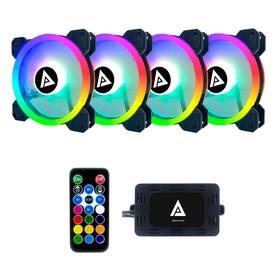 Tl4-rgb Apevia 810047131090 Twilight 120mm Silent Dual-ring Rgb Color Changing Led Fan For Gaming Wi
