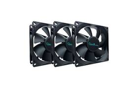 Af38s-bk Apevia 837344003790 80mm 4pin Molex 3pin Motherboard Silent Black Case Fan 3-pk