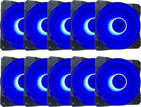 Co1012l-bl Apevia 837344006340 Cosmos 120mm Blue Led Ultra Silent Case Fan 10 Pk
