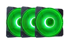 Co312l-gn Apevia 120mm Green Led Ultra Silent Case Fan 3 Pack W Anti-vibration Pads