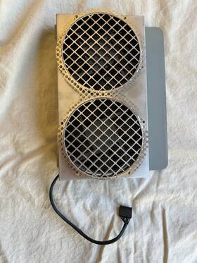 922-7086 Apple Power Mac G5 Dual Rear Exhaust Fan - With Grille Bracket And Screws A1047