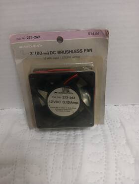 273-243 Archer 024844179753 Radio Shack 3ftft 12v Dc Brushless Fan 80mm 2900 Rpm Nos Japan