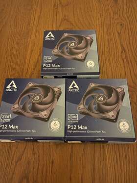 Acfan00280a Arctic P12 Max High-performance Case Fan 120 Mm Pwm 0db Pc Silent Quiet Cooler