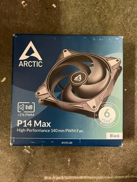 Acfan00287a Arctic P14 Max 14cm Pwm Black Pc Case Fan Fluid Dynamic Bearing 2800rpm 94cfm