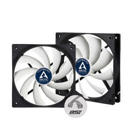 Acfan00193a Arctic F12 Pwm Pst 2 Pack 120 Mm Case Fan Cooler Black White B-stock