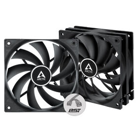 Acfan00259a Arctic F12 Pwm Pst Black 3 Pack 120 Mm Case Fan Quiet Motor B-stock
