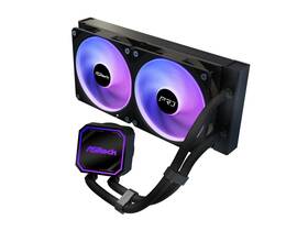 90-apra24-baaga6 Asrock Aio Pro 240 Argb 27mm Radiator Waterblock Hub-lighting Fan